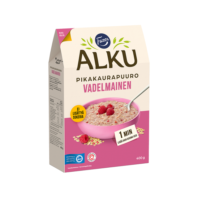 Fazer Alku Raspberry Oat Porridge 400 g - Fazer Store