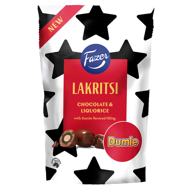 Lakritsi Choco Dumle candy bag 135g - Fazer Store
