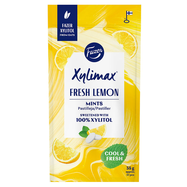 Xylimax Fresh lemon full xylitol mints 35 g - Fazer Store