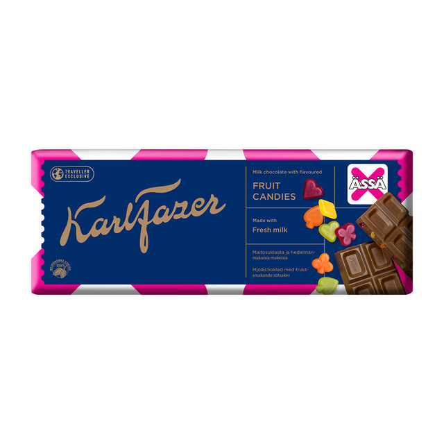 Karl Fazer Ässä Mix Fruit chocolate tablet 250g TE - Fazer Store