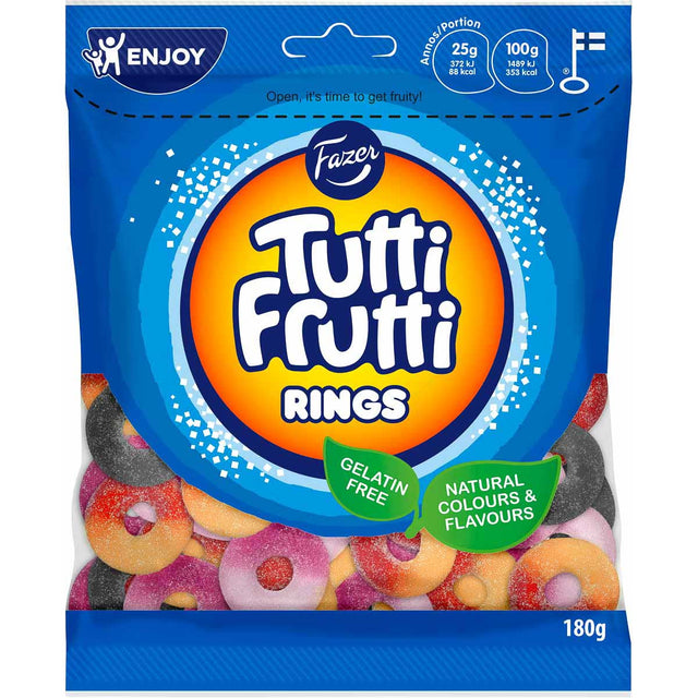 Tutti Frutti Rings 180 g - Fazer Store EN