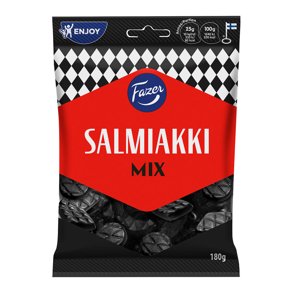 Fazer Salmiakki Mix 180g - Fazer Store