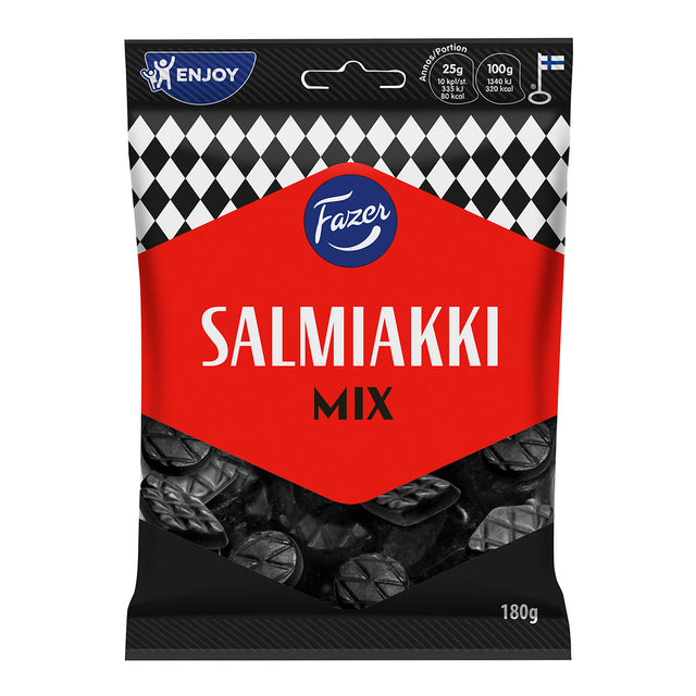 Fazer Salmiakki Mix 180 g - Fazer Store EN