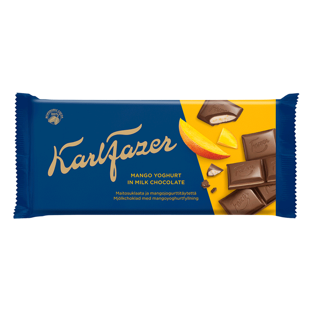 Karl Fazer Mango Yoghurt chocolate tablet 121g - Fazer Store