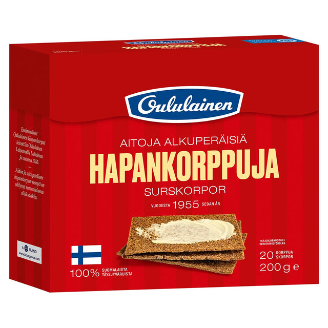 Oululainen Hapankorppuja 200g rye crisp - Fazer Store