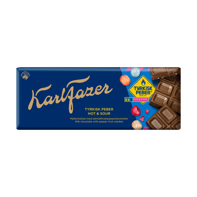 Karl Fazer Tyrkisk Peber Hot&Sour chocolate tablet 180g - Fazer Store