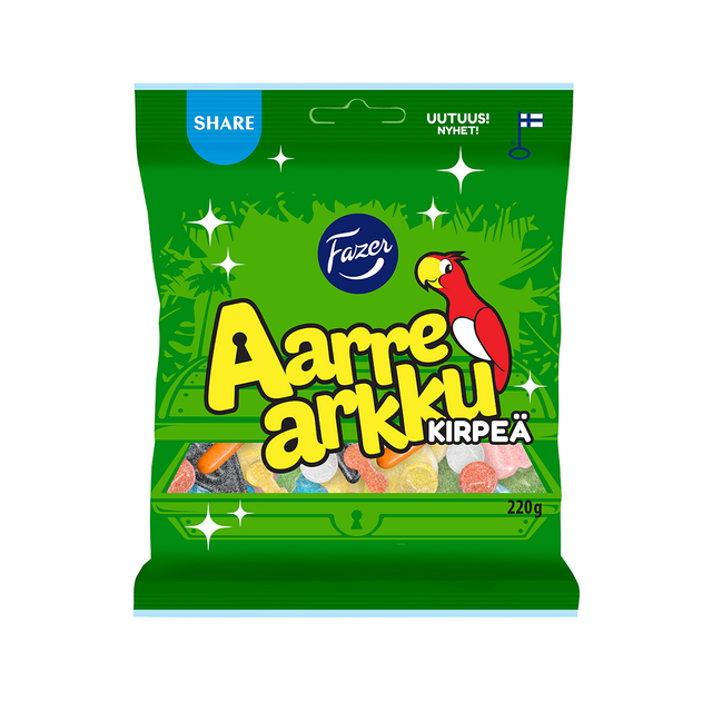 Aarrearkku Kirpeä candy bag 220g