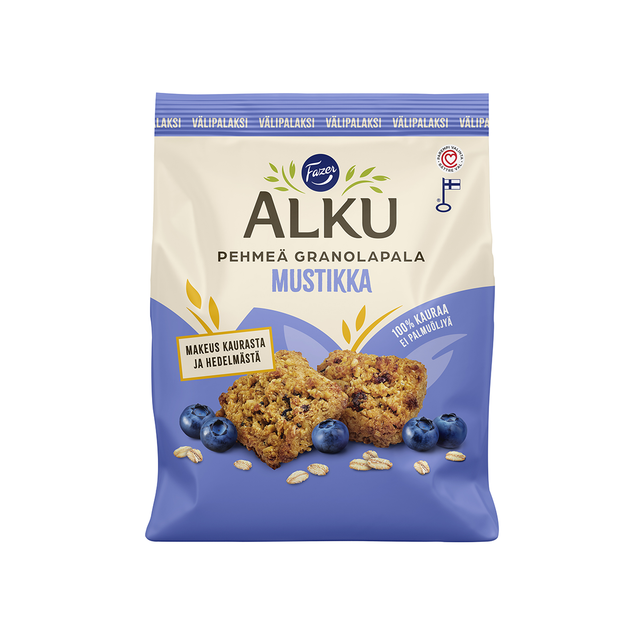 Fazer Alku Soft Granola bites blueberry snack biscuit 120g - Fazer Store