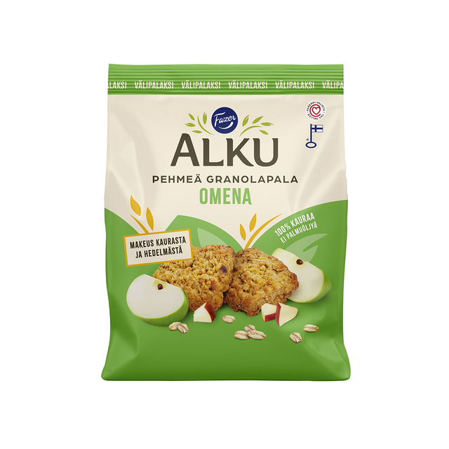 Fazer Alku Soft granola bites apple snack biscuit 120g - Fazer Store