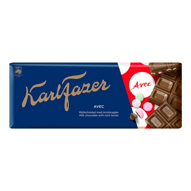 Karl Fazer Avec 180g chocolate tablet - Fazer Store