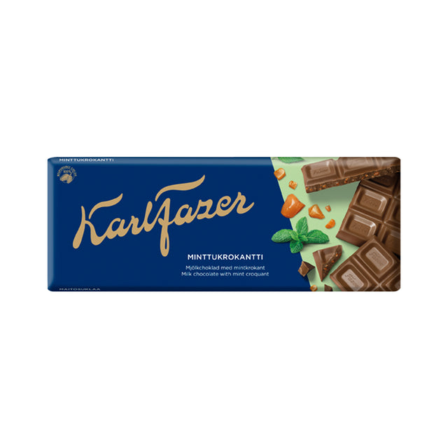 Karl Fazer Mint Croquant 180 g chocolate tablet