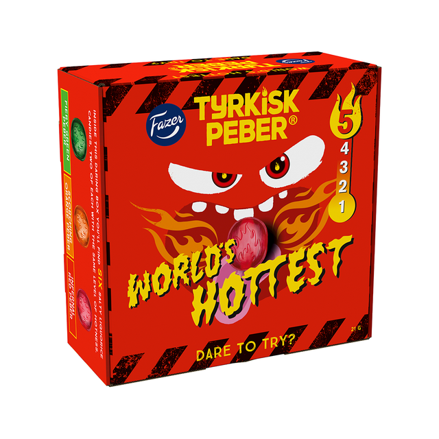 Tyrkisk Peber the World's Hottest 21g candy box - Fazer Store