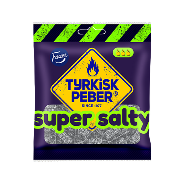 Tyrkisk Peber Super Salty salty liquorice bag 80g