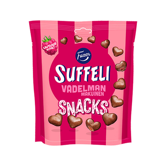 Suffeli Snacks with taste of raspberry bag 140g