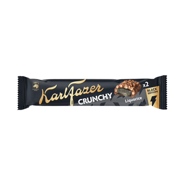 Karl Fazer Crunchy Black Edition 55g - Fazer Store