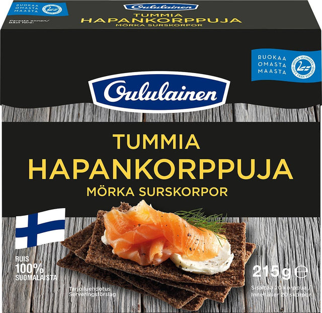 Oululainen Dark Crispbread 215 g - Fazer Store