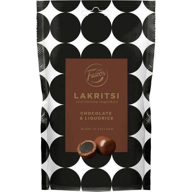 Fazer Lakritsi Chocolate & Liquorice 140 g - Fazer Store EN