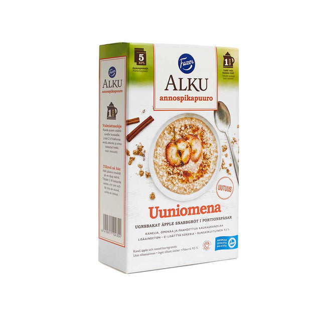 Fazer Alku Apple & Cinnamon instant porridge 200 g (5 x 40 g) - Fazer Store