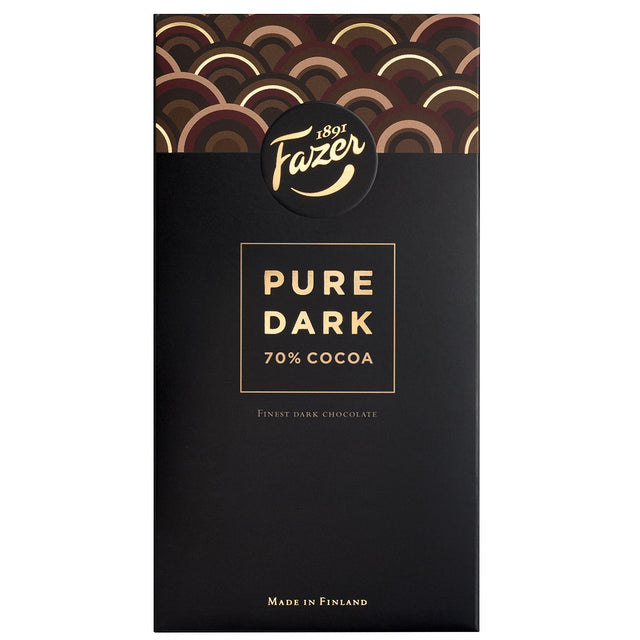 Fazer Pure Dark 70 % cocoa chocolate 95 g - Fazer Store EN