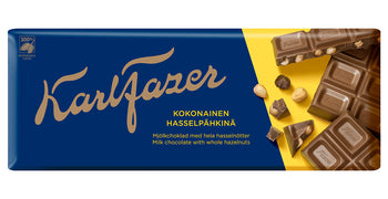 Karl Fazer Whole hazelnuts in milk chocolate 200 g - Fazer Store EN