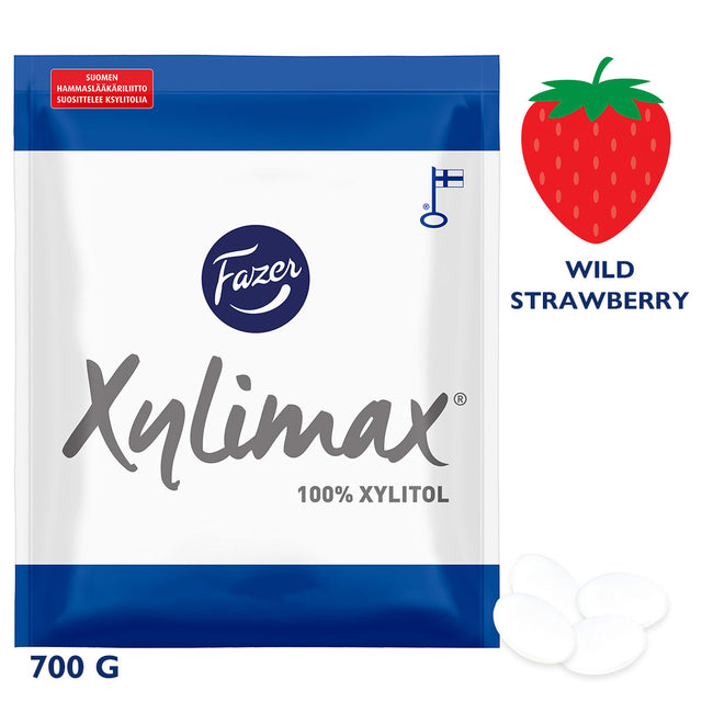 Xylimax Wild Strawberry Full Xylitol Pastilles 700 g - Fazer Store