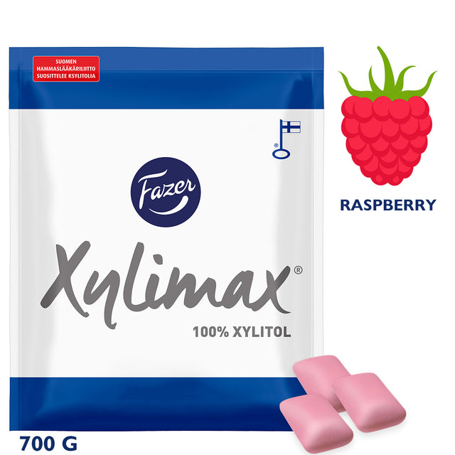 Xylimax Raspberry Full Xylitol Chewing Gum 700 g - Fazer Store