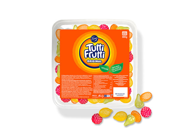  Fazer Tutti Frutti Yoghurt Splash - Original - Finnish -  Fruity - Wine Gums - Candies - Sweets - Party Bag 350g : Grocery & Gourmet  Food